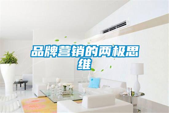 品牌营销的两极思维