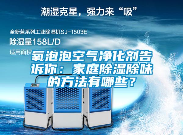 氧泡泡空气净化剂告诉你：家庭除湿除味的方法有哪些？