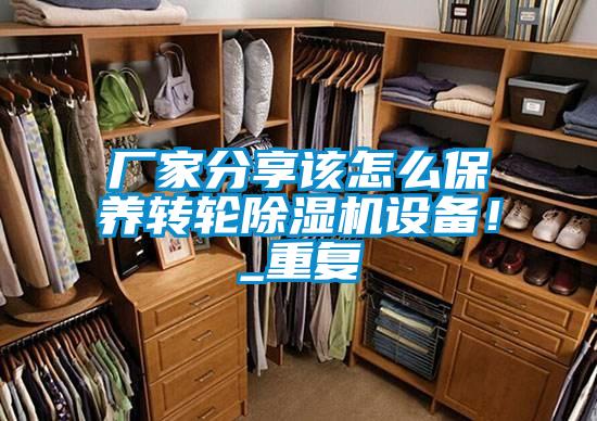 厂家分享该怎么保养转轮除湿机设备！_重复
