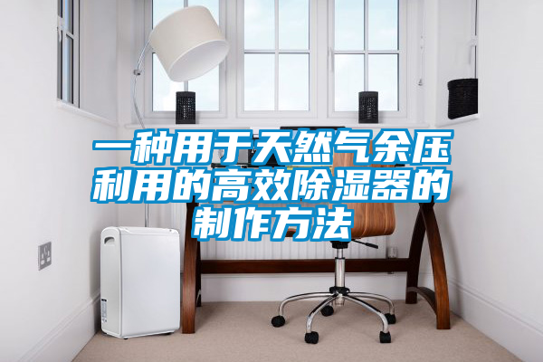 一种用于天然气余压利用的高效除湿器的制作方法